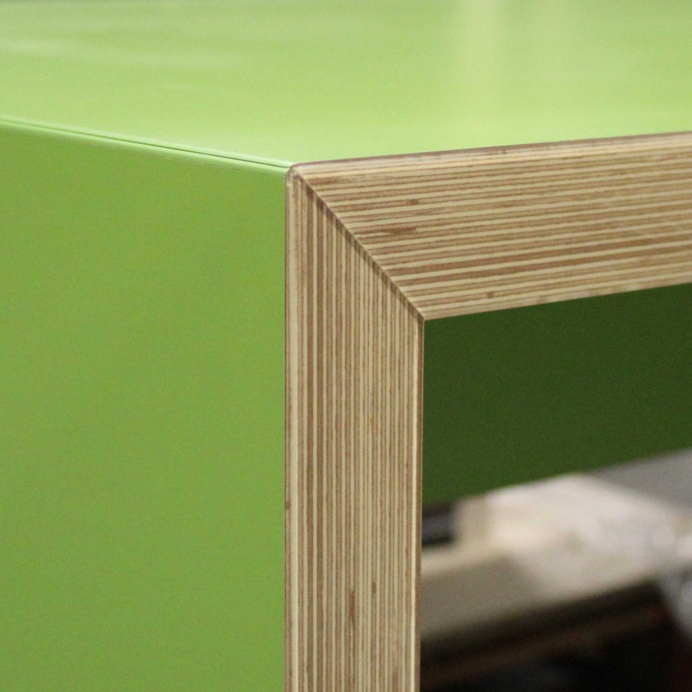 Lamello mitred bench table